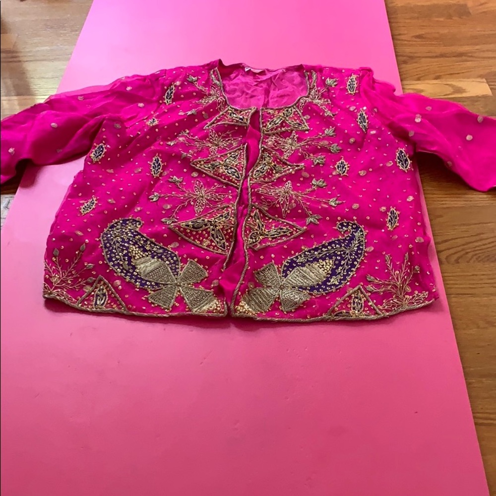Indian silk tunic with sequins
